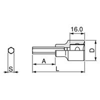 ＴＯＮＥ（株） ヘキサゴンソケット HP4H-19 1個（直送品）