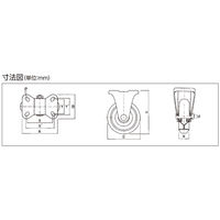 オーエッチ工業（株） 固定車・ウレタン OHUK-150 1個（直送品）