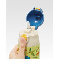 SDPC4P 超軽量コンパクトロック付ワンプッシュステンレスストローボトル 350ml DINOSAURS PICTURE BOOK 1個（直送品）