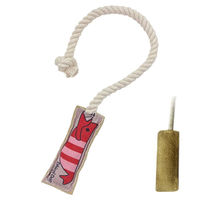 ペティオ 猫用おもちゃ エシカルドア ナチュラルアーストイ ぬいぐるみとロープの猫じゃらし 271584 1個（直送品）