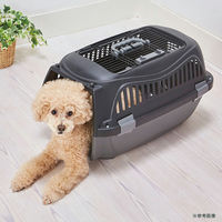 ペティオ 犬猫用キャリー ハウスにしやすい2ドアスマイルキャリープラス M ブラック 296061 1個（直送品）