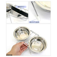 ドギーマンハヤシ ステンレス食器　カタカタ鳴らないツインディッシュ　Ｍ 68514 1個（直送品）