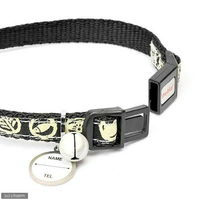ペティオ 猫専用首輪 猫小町カラー 猫紋 ブラック 81153 1個（直送品）