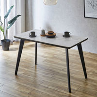 【軒先渡し】後藤家具物産 セラミックダイニングテーブル 幅1300×奥行700×高さ750mm ホワイト DT-CLT-WH 1台（直送品）