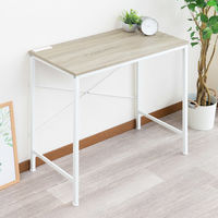 永井興産 コンセント付デスク アクシス 幅780×奥行400×高さ725mm ナチュラル/ホワイト NK-6012NA/WH 1台（直送品）