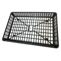 兼弥産業 カゴトレー中372×563×73 黒 2100774 1個（直送品）