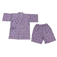 ブルーメイト 子供用 女児 甚平セット パープル 花柄 150cm 14348E PU2 150 1セット（直送品）