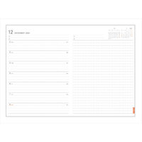 レイメイ藤井 【2024年版】システムノートダイアリー ウィークリー・レフト A5 月曜始まり エンジ RFDR2477 1冊（直送品）