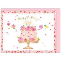 日本ホールマーク お誕生祝い グリーティングカード 立体フラワーケーキ 826352 1セット(6枚)（直送品）
