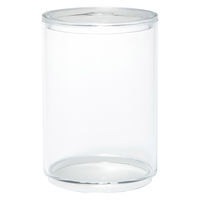 無印良品 アクリル円筒ケース フタ付 約直径80×高さ114mm 1セット（2個） 良品計画