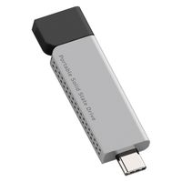 外付けSSD ポータブル USB3.2(Gen2) TypeC 1TB ブラック LMD-ELSPH100UC エレコム 1個