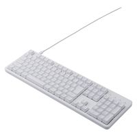 キーボード 有線 着脱式USBケーブル 茶軸 タクタイル テンキー付き ホワイト TK-MC50UKTWH エレコム 1個