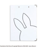 セントレディス ミッフィー クリップボード(左閉じ)フェイスアップホワイト&ブラック ST-ZMF0049 1セット(6個入)（直送品）