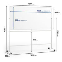 プラス WBシリーズ プロジェクター投影ホワイトボード（両面） スチール 幅1892mm イレーザー付 1台（2梱包）