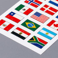 奥山商会 ラメ入りシール 万国旗 CR329 1枚