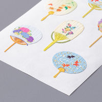 奥山商会 和風シール うちわ JP408 1セット(5枚)