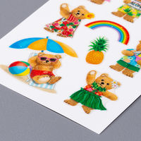 奥山商会 ラメ入りシール ベアインハワイ CR368 1セット（5枚）