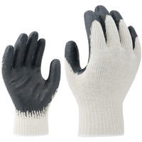 小野商事 ゴム引き手袋 ブラック ハンズテン AG863 1袋(10双)