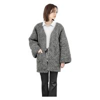 もこふわボアはんてん　グレー 80006 1個 トレードワン（直送品）