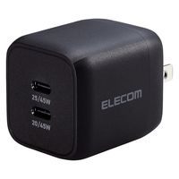 USB充電器 タイプC PD PPS 45W USB-C×2ポート パソコン充電 ブラック EC-AC4245BK エレコム 1個