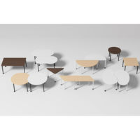 【軒先渡し】ニシキ工業 ミーティングテーブル 幅1500×奥行900×高さ700mm ペールウッド AEDL-H1590BH-PL 1台（直送品）