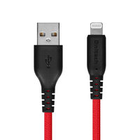オウルテック 断線に強く柔らかい Lightningケーブル 2m ブラックレッド OWL-CBA4LA20-BKRE 1個
