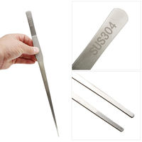 (株)リーフ Leaf Corp ステンレスピンセット　３８ｃｍ　ロングサイズ　ストレートタイプ 222702 1セット（直送品）