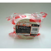 強粘着厚手カラー粘着テープ 幅75mm×長さ25m 白 キラックス 1セット（5巻入）