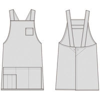 ショート丈安心エプロン　ピンク　LL～3L(2枚組） DE0001 ピンク　LL～3L(2枚組） 1組(2枚） ディーフェイズ（直送品）