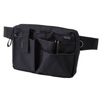 クツワ 文具エプロンバッグ マチ付 ブラック BE020BK 1セット（2個）