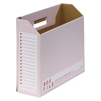 【アウトレット】【Goエシカル】訳あり プラス ボックスファイル エコノミー A4ヨコ（横）背幅100mm レッド 1セット（10冊×3パック入）