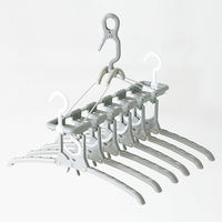 洗濯ハンガー アルミのびのび6連ハンガー グレー オリジナル 1個 オリジナル