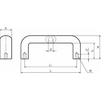 鍋屋バイテック会社 ウレタン取っ手 UUF UUFー25ー128ーP 1個（直送品）