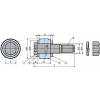 鍋屋バイテック会社 カップリング|フランジ形たわみ軸継手用継手ボルト F4ーG 1セット(10個)（直送品）