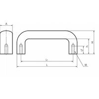 鍋屋バイテック会社 アルミ取っ手 UAF UAFー20ー117ーRDーP 1セット(2個)（直送品）