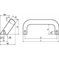 鍋屋バイテック会社 アルミ取っ手 ULF ULFー26ー160ーSGーP 1個（直送品）