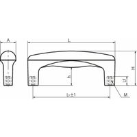 鍋屋バイテック会社 プラスティック取っ手 UUDF UUDFー26ー160ーBKーP 1セット(2個)（直送品）