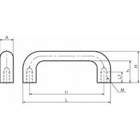 鍋屋バイテック会社 鋳鉄キャビネット取っ手 UYF UYFー140ーBKーP 1個（直送品）