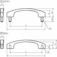 鍋屋バイテック会社 ジンク取っ手 TCY・TC TCー104ーP 1セット(3個)（直送品）