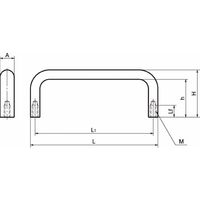 鍋屋バイテック会社 アルミ取っ手 UJF UJFー12ー55ーALーP 1セット(2個)（直送品）