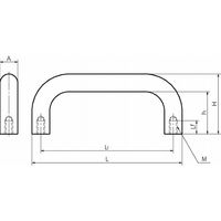 鍋屋バイテック会社 アルミ取っ手 UCF UCFー20ー300ーBLーP 1個（直送品）