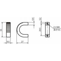 鍋屋バイテック会社 B4取っ手 B4 B4ー50ー103ー12ーP 1セット(2個)（直送品）