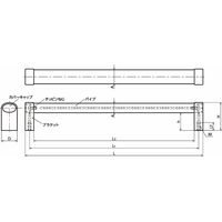 鍋屋バイテック会社 アルミオーバルチューブラ取っ手 UVF UVFー36ー300ーBKーP 1個（直送品）