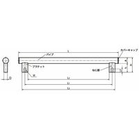 鍋屋バイテック会社 アルミチューブラ取っ手 UEF UEFー30ー300ーBKーP 1個（直送品）