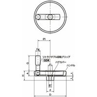 鍋屋バイテック会社 アルミディスクハンドル HMB HMBー140ーC16ーTーSG 1個（直送品）