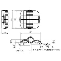 鍋屋バイテック会社 ドアポジショニングヒンジ C6 C6ー22ーP 1個（直送品）