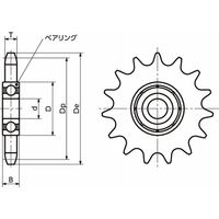 鍋屋バイテック会社 テンショナー|A形プロケットアイドラー VSAP VSAGー415 1セット(2個)（直送品）