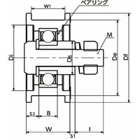 鍋屋バイテック会社 テンショナー|軸付フランジアイドラー VFJ VFJ5045ー6202W 1セット(2個)（直送品）