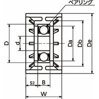 鍋屋バイテック会社 テンショナー|エンプラ・フラットアイドラー VFL VFL7055ー6202W 1セット(2個)（直送品）