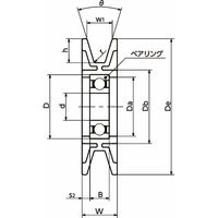 鍋屋バイテック会社 テンショナー|エンプラ・Vアイドラー VME VME70A1ー6202 1セット(3個)（直送品）